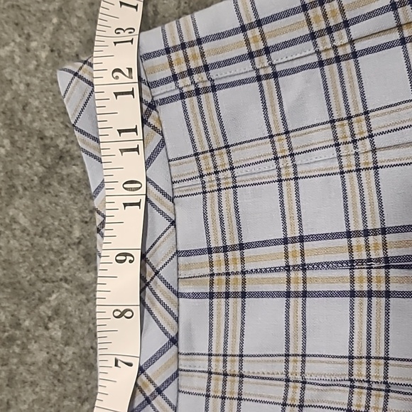 NWT, Sunday Best Olive high-rise pleated mini skirt, blue plaid Sz0 - Picture 5 of 9